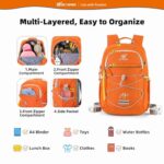 SKYSPER Kids Backpack 12L Children School Bag Child Boy Girl Outdoor Travel Pack Ages 4-8 for Day Trips Classes Camping(Orange)