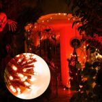 HOME LIGHTING 66FT 200 LED Halloween String Lights, Plug in Green Wire String Light, 8 Lighting Modes Waterproof Fairy Mini Lights for Indoor Outdoor Christmas Wedding Party Decorations (Orange)