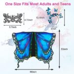Butterfly Wings Costume for Women Fairy Wings Adult Halloween Costume Butterfly Cape with Mask and Butterfly Headband