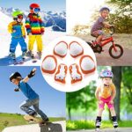 Kids Protective Gear Set Wemfg Knee Pads for Kids 3-8 Years Toddler Knee and Elbow Pads with Wrist Guards 3 in 1 for Skating Cycling Bike Rollerblading Scooter?Orange?