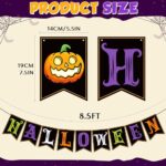 OHOME Halloween Decorations – Happy Halloween Banner | HALLOWEEN Party Decorations for Indoor Outdoor – Trunk or Treat Backdrop Garland for Outside | Hanging Party Favors Supplies for Birthday