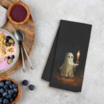 WFSM Ghost Decor Kitchen Towels – Cute Halloween Hand Towels Decor, Halloween Decorative Towels for Bathroom, 16×24 Inches