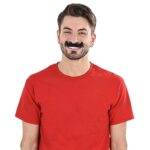 Road Island Novelty 3.5″ Black Fake Mustaches, Pack of 12