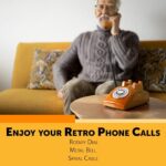 Opis 60s Cable: Rotary Phone/Vintage Phone/Retro Phone/Old Phone/Landline Phone Retro/Vintage Telephone/Rotary Analog Phone/Old School Phone/Orange Rotary Phone Vintage