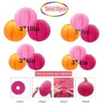 prxififeq Pink Orange and Hot Pink Paper Lanterns 12Pcs Hanging Round Paper Lanterns Decorative for Graduation Baby Shower Wedding Birthday Family Parties ?