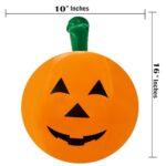 The Dreidel Company Halloween Pumpkin Inflatable Decorations, 16″ Tall, Halloween Pumpkin Toy (3-Pack)