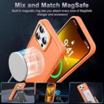 Newfuture Designed for iPhone 13 Pro Max Case with Magnetic [13 FT Military Drop Protection] [Compatible with Magsafe] Slim Translucent Matte Shockproof with Anti-Fingerprint Phone Case, Orange
