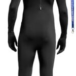 Full Bodysuit With Zipper Helper Unisex Spandex Stretch Adult Costume Zentai Disappearing Man Body Suit (X-Large, Black)