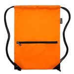 HOLYLUCK Drawstring Backpack Bag Sport Gym Sackpack (orange)