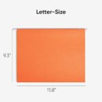 Smead Standard Hanging File Folders, 25 Count, Orange, 1/5-Cut Adjustable Tabs, Letter Size (64065)