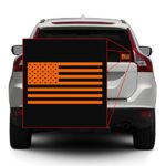 American US Flag [Pick Color/Size] Vinyl Decal Sticker for Laptop/Car/Truck/Window/Bumper (5in x 2.8in, Matte Orange)