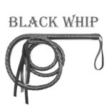 Taranovi Black Whip for Halloween Costume – 6.5 Feet PU Leather Whip, Fake Bull Whip, Cat Woman Indiana Lion Tamer Cowboy Costume Accessories for Adult Women Cosplay