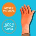 ASAP Orange Nitrile Gloves – Latex and Powder Free Examination Gloves – Disposable, Medical and Food Safe Orange Nitrile Powder Free Gloves – 4.5 Mil Nitrile Gloves Small – Pack of 100