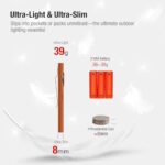 klarus E5 Plus Ultra-Slim Dual Switch Triple-Light EDC Flashlight – 4.4x1x0.3inch, 650 Lumens, USB-C Rechargeable, IPX4 Water Resistant, Ultra Portable with Magnetic Base and Pocket Clip – Orange