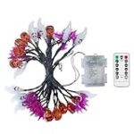 Halloween String Lights, 3D Pumpkin Bat Ghost Fairy Lights Battery Operated with Remote, 30LED Twinkle Light Waterproof 8 Modes & Timer for Halloween Parties Decorations Indoor Outdoor Windows Decor