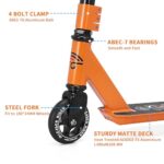Pro Scooter – Stunt Scooter for Kids 8 Years and Up – Perfect for Beginners Boys and Girls – Best Trick Scooter for BMX Freestyle Tricks(Orange)