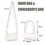 VODIU Clutch Tote Handbags with 2 Removable Straps and Zipper Closure Crossbody Bags Shoulder Purse Handbag for Women…