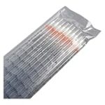 Globe Scientific 1775 Polystyrene UniPlast Serological Pipette, 10mL Capacity, Standard Tip, 297mm Length, Non-Sterile, Orange Striped (Case of 250)