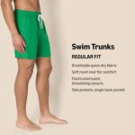 Amazon Essentials Men’s 7″ Swim Trunk, Orange, Small