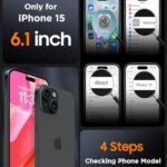 SPIDERCASE Designed for iPhone 15 Case, Magnetic with [2 Tempered Glass Screen Protector] [Full Camera Protection] Anti-Scratched Slim Phone Case for iPhone 15 6.1”,Orange