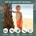 Kanu Surf Boys Quick Dry UPF 50+ Beach Swim Trunk, Line Up Orange, 4T