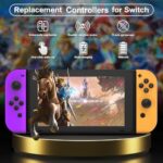 LNLBADNZ Replacement for Nintendo Switch Controller, Switch Wireless Controllers Compatible with Switch/Lite/OLED, Support Motion Control/Wake-up/Dual Vibration (Purple-Orange)