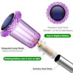 DenicMic Halloween Solar Lights Outdoor 10 Pack Purple LED Waterproof Yard Garden Patio Backyard Pathway Walkway Landscape Path Lawn Outside Halloween Decorations Outdoor