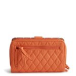 Vera Bradley Women’s Large Tab Wallet, Cotton Gabardine, Koi Orange, One Size