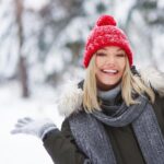 MDSTYLE Magic Knit Gloves for Women Cold Weather Winter Solid Color for Daily Sports Workout Runnging Jogging Full Fingers Warm (Orange, One Size)