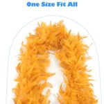 YBHOMINE 2 Pcs Feather Boas with Heart Rimless Sunglasses?4 ft Feather Boa Halloween Christmas Bachelor Party Pack Accessory?Orange?