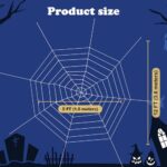 Giant Halloween Spider Web Decoration – Large Round Stretchy Cobweb Rope Prop for Haunted House, Porch, Window, Indoor and Outdoor Party Decor