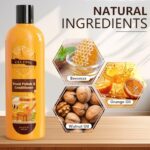 Beeswax Wood Polish & Conditioner, Natural Beeswax Orange Oil Conditioner Cleaner for Wood Furniture, Floors, Restores Shine & Waterproofs, 16 Fl Oz