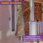 JOYIN 65″ Halloween Decoration Cocoon Corpse, Animated Hanging Dead Body Prop Indoor Decor, Corpses Skeleton Outdoor Decor with Full Body Lights and LED Eyes & Spooky Sound for Yard, Haunted House