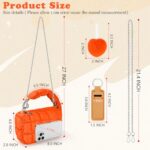 bvya Two Sizes Quilted Wristlet Bag for Women, Puffer Handbags,Evening Bags,Charm Lipstick Bag