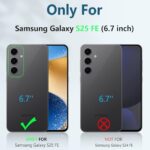 FNTCASE for Samsung Galaxy S25-FE Case: Military Grade Drop Proof Protection Mobile Cover with Kickstand | Matte Textured Rugged Shockproof TPU | Protective Sturdy Phone Case Orange