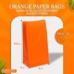 Orange Paper Bags, 4lb pack of 50
