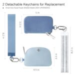 Mini Zip Around Dual Pouch Wristlet With 2 Straps Wristlet Keychain Wallet for Women Coin Purse Small Cute for Teen Girl