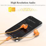 APETOO USB C Headphones for iPhone 17 Pro Max 16 15 Plus iPad USB-C Wired Earbuds with Microphone Volume Control HiFi Stereo Type C Earphones for Galaxy S25/S24/S23/S22 Ultra, Pixel 10 9 8 7 6, Orange