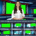 Global News HD Realistic Virtual Set for Green Screen Video Productions