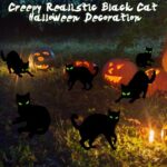 Halloween Decorations Outdoor – 6 Pack Corrugated Plastic Black Cat Decor with Stakes, Glow in The Dark Eyes Scary Silhouette Yard Signs, Waterproof for Garden Graveyard Patio Party Lawn