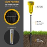 DERAYSION Halloween Solar Lights Outdoor LED ?Orange Waterproof Pathway Lights Yard Halloween Decorations Auto Dusk-to-Dawn Path Landscape Lights for Fall Solar Lights Outdoor Decorative 8 Pack