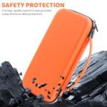 FUNDIARY Orange Carrying Case for Nintendo Switch 2 – Bulit in 10 Game Card Slots, Slim Large Storage Space Travel Bag Accessories Bundle for Switch 2 Console & Joycon with Portable Hand Straps Design