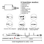 DAZZLE BRIGHT Halloween 300 LED String Lights, 100FT Connectable String Lights with 8 Lighting Modes, Halloween Decorations for Party Carnival Supplies, Indoor Outdoor Yard Garden Decor (Orange)