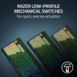 Razer BlackWidow V4 Low Profile TKL HyperSpeed Wireless Gaming Keyboard: Orange Mechanical Switches – 2.4GHz Wireless & Bluetooth – Multi-Function Roller – 3 Control Buttons – Long Battery Life