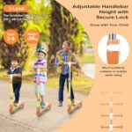 Scooter: LED Lighted 3 Wheel Scooters for Kids 3-5, Toddler Scooter for 2 Year Old, Heavy Duty Metal, 3 Adjustable Height Handlebars, Anti-Slip Deck, for Boys Girls Ages 2-5, up to 110 Lbs, Orange