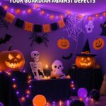 Kelumi Halloween String Lights Battery Operated, Orange and Purple Fairy Lights with Timer Waterproof 9.8ft 30 LED Halloween Decorations for Outdoor Indoor Patio Party Garden Yard Decor