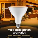 LOHAS Orange Flood Light Bulbs, PAR38 LED Flood Light Outdoor 100W Equivalent, 15 Watt Colored Porch Light Bulb, E26 Base Ideal for Home Lighting, Holiday, Party Decoration, 2 Pack