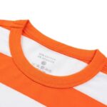 Silenroar Boys Shirt Striped Short Sleeve Stripes T-Shirt Cotton Blend Tees(Orange/White WD,8-9)