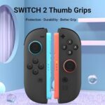 QUBAMG 8 Pack Thumb Grips Compatible with Nintendo Switch 2 (2025) & Pro Controller–Silicone Joystick Covers & Button Caps–Anti-Slip Ergonomic Stick Accessories for Joycon Orange