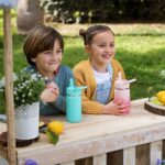 Fijinhom 12 oz Kids Water Bottle, Toddler Water Bottle with Straw, Boys&Girls Bottle for School, 304 Stainless Steel Vacuum Insulated Bottle for Kids, BPA-Free, Leak-Proof, Orange